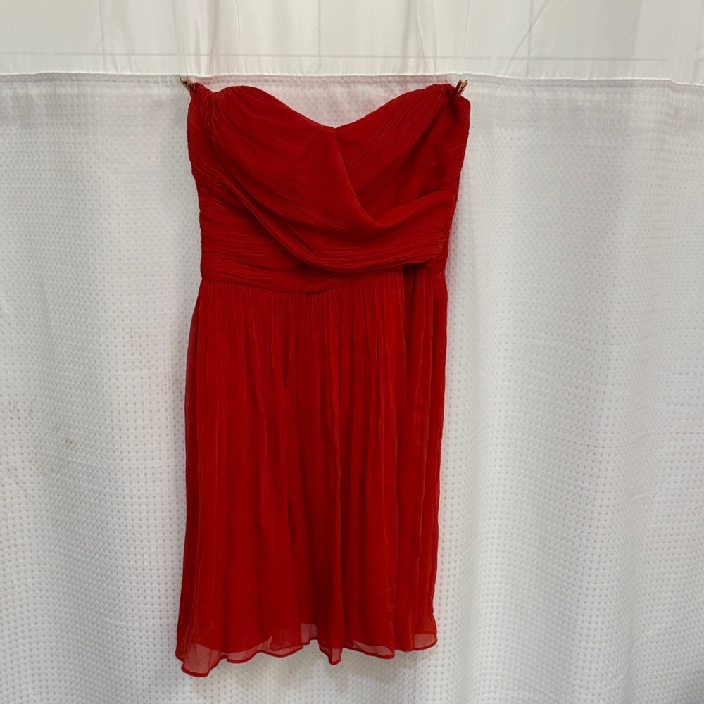 JElegant Red Strapless Dress